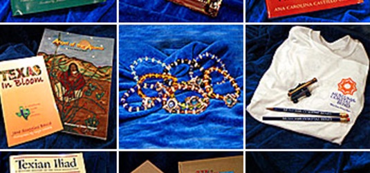 Collage of museum shop gifts for sale